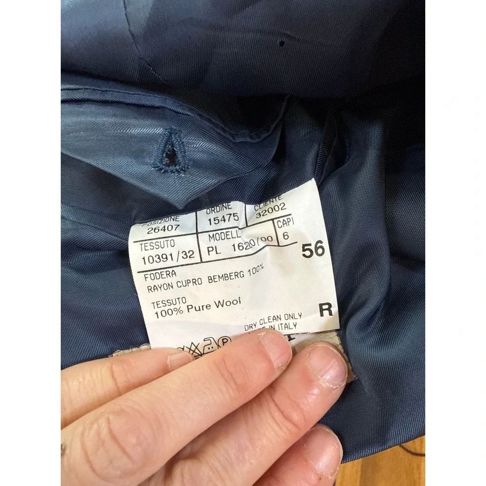 Canali Proposta Blazer 56R Blue Wool Sport Coat Italy Luxury